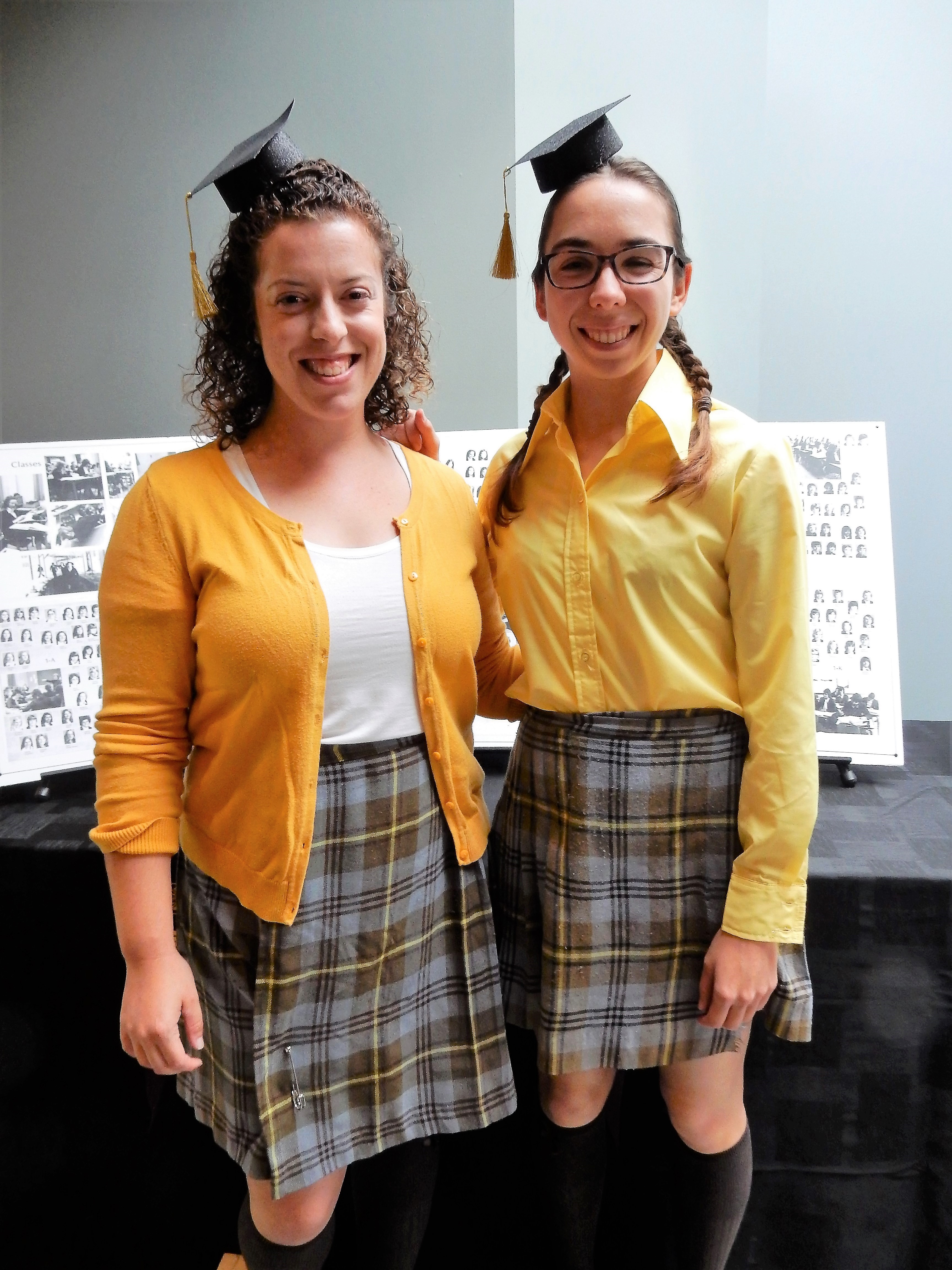 Rachel & Lindsay, our registration ladies...decked out in authentic St. Joe's uniforms!